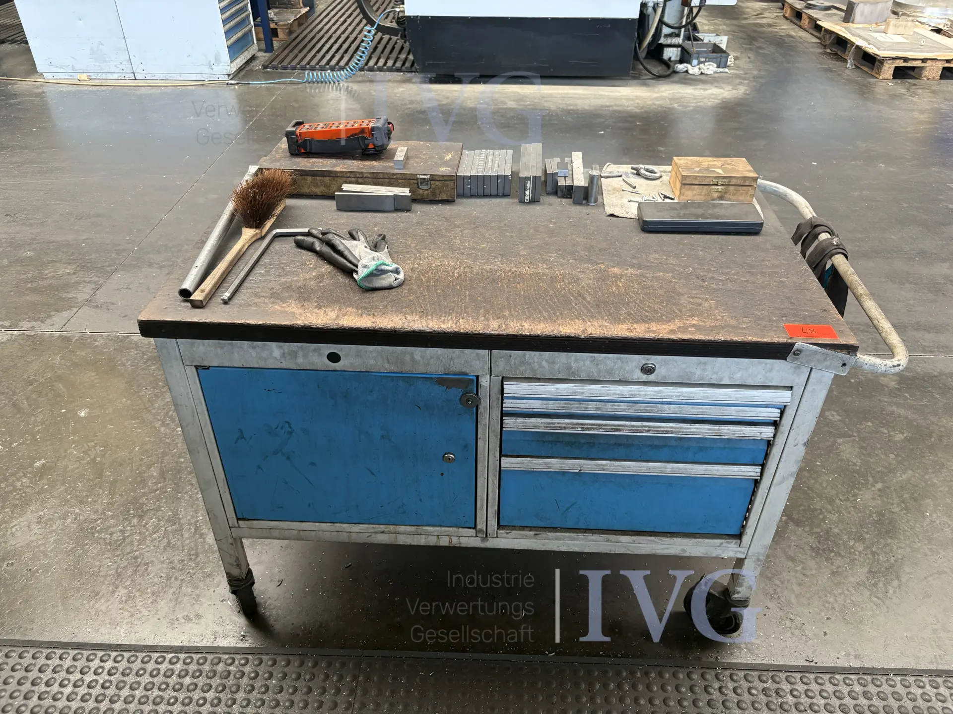 mobile Werkbank (grau/blau)